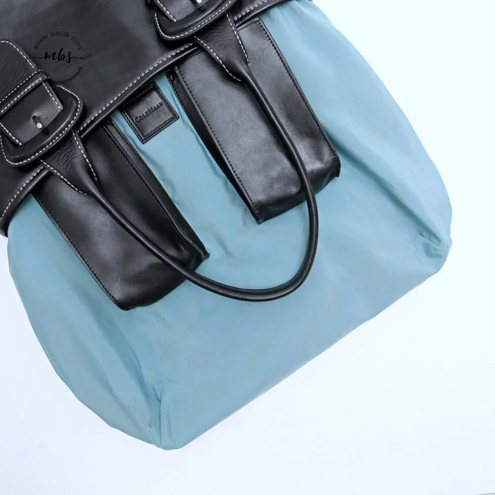 Cole Haan Contrast Stitch‎ Leather Large Tote - Picture 9 of 15